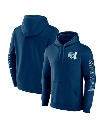 Fanatics Men's Deep Sea Blue Seattle Kraken Revolution Pullover Hoodie