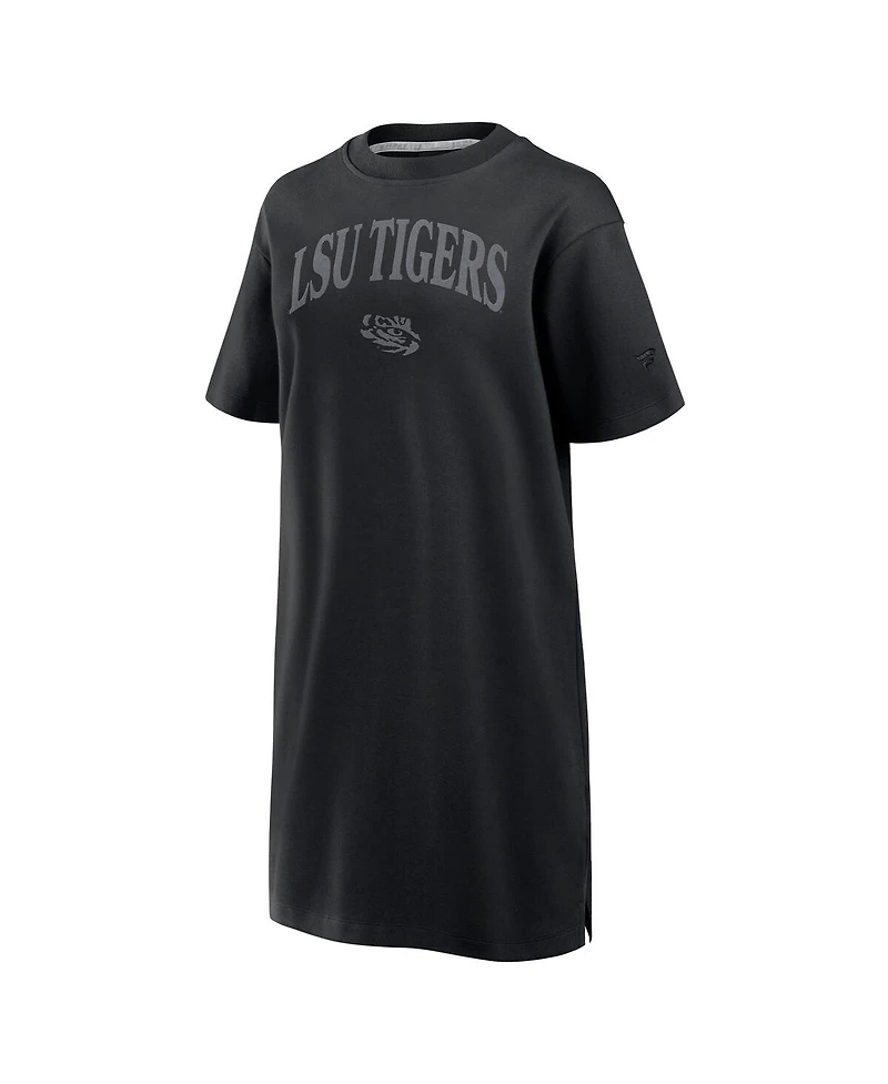 Fanatics Women's Black Lsu Tigers Elements Go Tri-Blend T-Shirt Dress