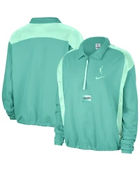 Nike Women's Mint New York Liberty Basketball Fleece Quarter-Zip Performance Pullover