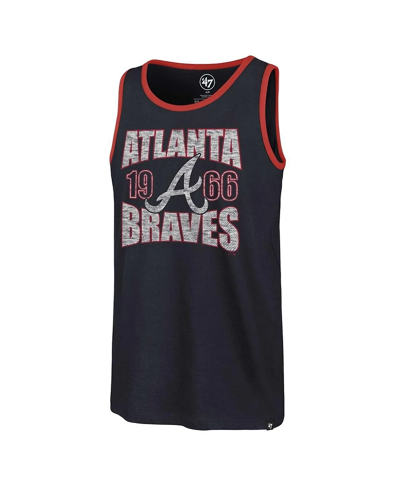 '47 Brand Men's Navy Atlanta Braves Upload Franklin Tank Top