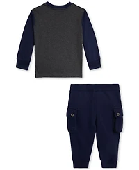Polo Ralph Lauren Baby Boys Cotton Jersey Tee & Fleece Cargo Pant Set
