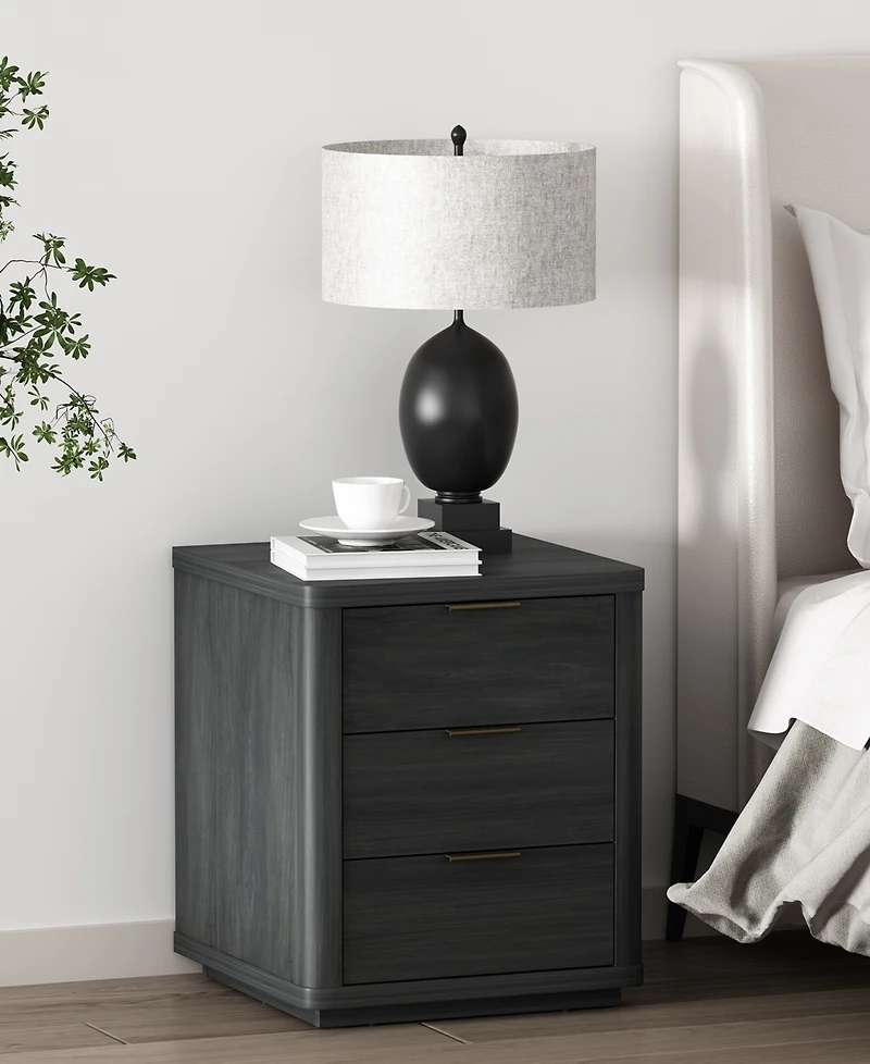 Manhattan Comfort Evelyn 20" 3-Drawer Nightstand