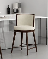 Manhattan Comfort Evalyn 37.6" Upholstered Counter Stool