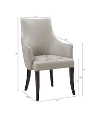 Manhattan Comfort Connie Leatherette Upholstered Dining Armchair