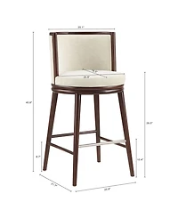Manhattan Comfort Evalyn 40" Upholstered Barstool
