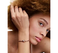 Pandora 14k Gold or Rose-Gold-Plated Barrel Clasp Snake Chain Bracelet