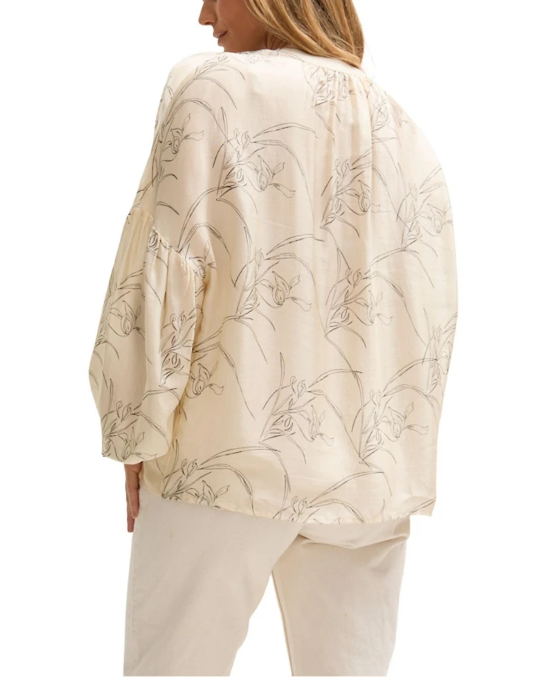 Lily and Lionel London Women's Rosetti Billowy Sleeves Print Blouse