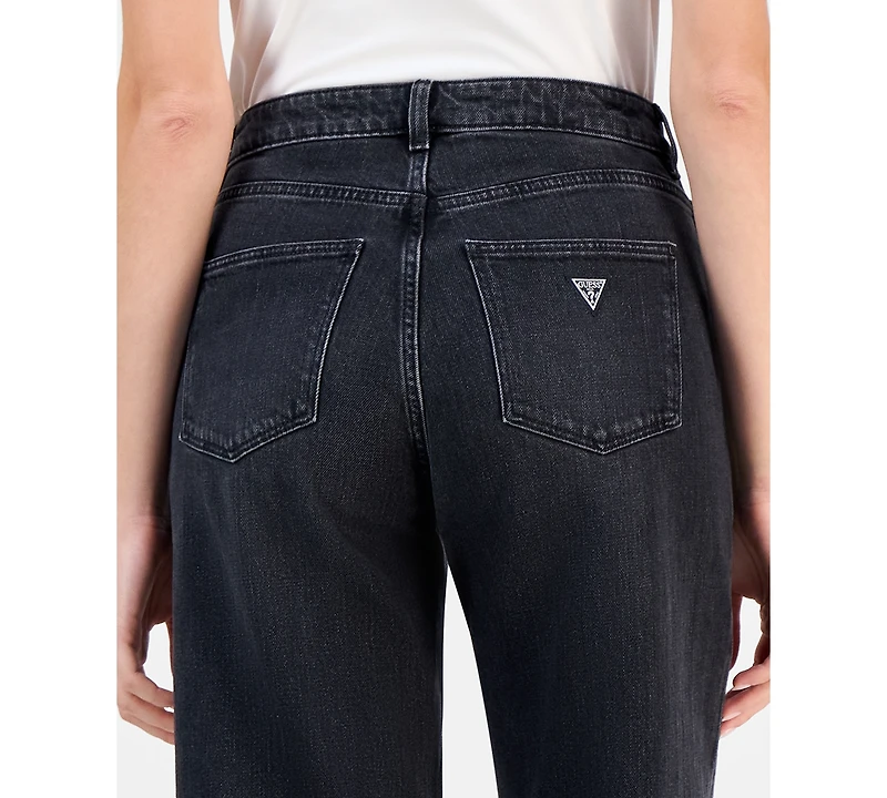 Guess Women's High-Rise Wide-Leg Ankle-Length Jeans