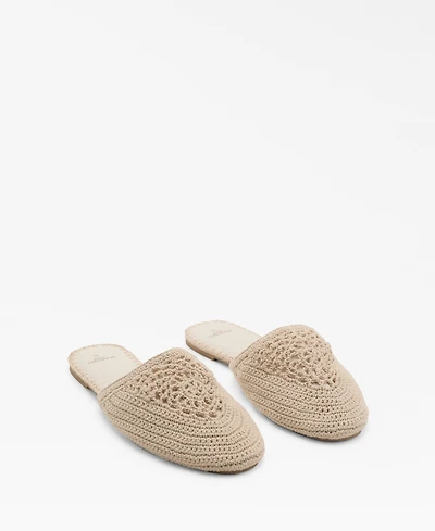 Mango Women's Braided Cotton Slippers