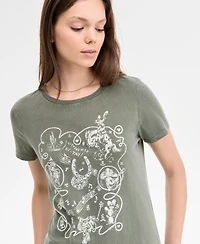 Lucky Brand Women's Western Rope Frame Classic Crew Tee
