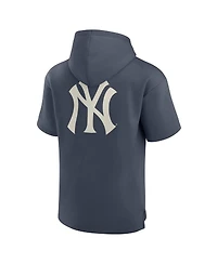 Fanatics Men's Navy New York Yankees Elements Future Ground Lettering Short Sleeve Pullover Hoodie