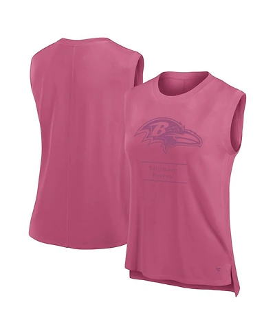 Fanatics Women's Pink Baltimore Ravens Studio Embrace Tank Top