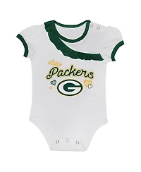 Outerstuff Baby Boys and Girls 2-Piece Green Bay Packers Love My Team Bodysuit and Skirt Set
