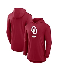 Jordan Men's Crimson Oklahoma Sooners Primetime Tri-Blend Performance Long Sleeve Hoodie T-Shirt