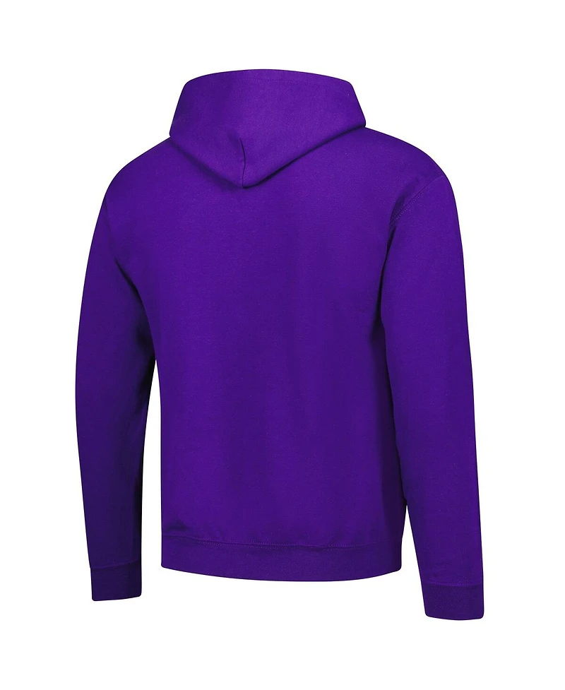 Fanatics Unlabeled Men's Purple Kansas State Wildcats Logo Fleece Pullover Hoodie