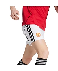 Adidas Men's White Manchester United 2025/26 Home Aeroready Replica Shorts