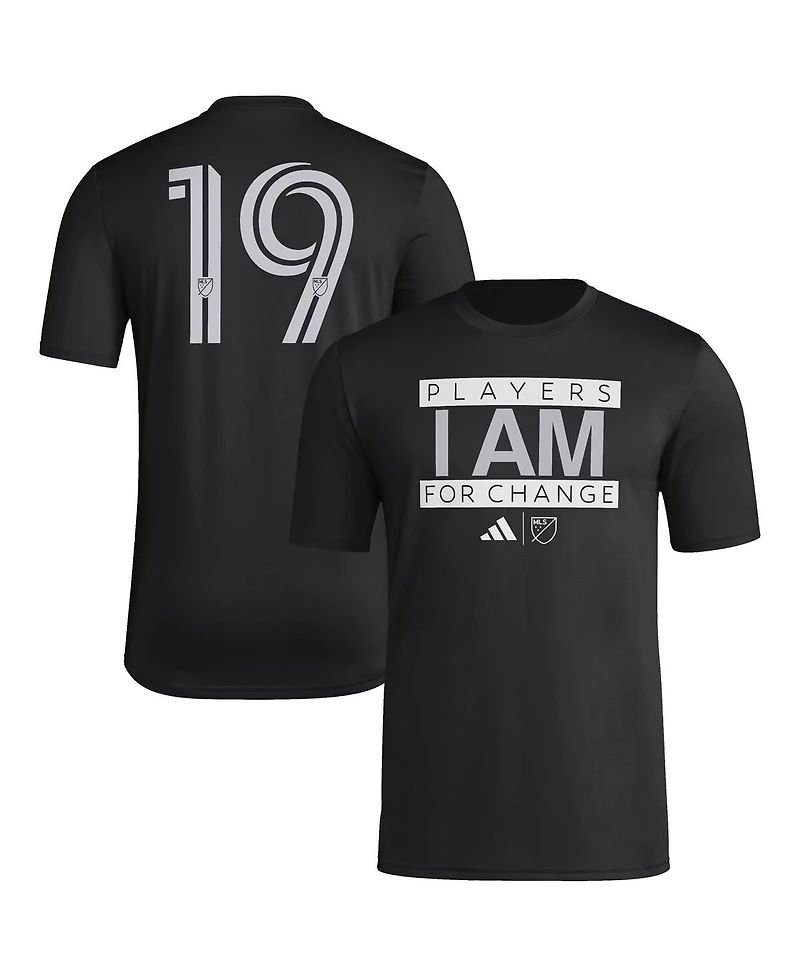 Adidas Men's Black Mls 2024 "I Am 19" Pre-Match T-Shirt
