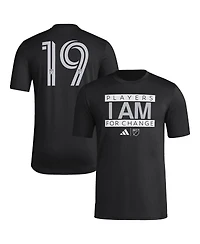 Adidas Men's Black Mls 2024 "I Am 19" Pre-Match T-Shirt