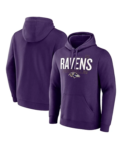 Fanatics Men's Purple Baltimore Ravens Pylon Outline Pullover Hoodie