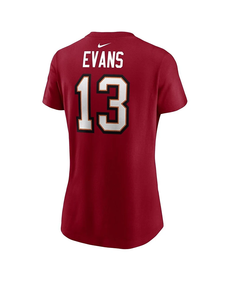 Nike Women's Mike Evans Red Tampa Bay Buccaneers Player Name Number T-Shirt