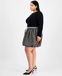 Bar Iii Trendy Plus Plaid Bubble Mini Skort, Macy's Exclusive