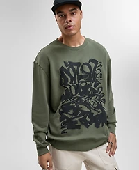 Mode of One Men's Relaxed-Fit Scribble Graphic Sweatshirt, Macy's Exclusive