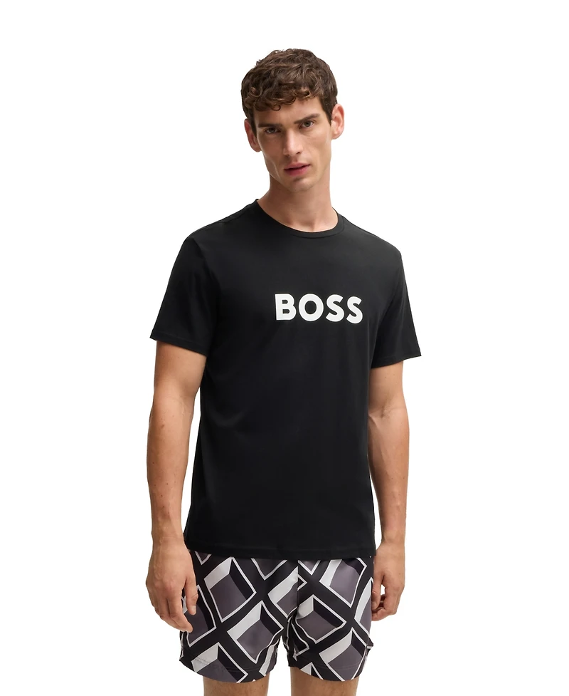 Boss by Hugo Men's Spf 50+ Uv Protection Cotton-Jersey T-Shirt