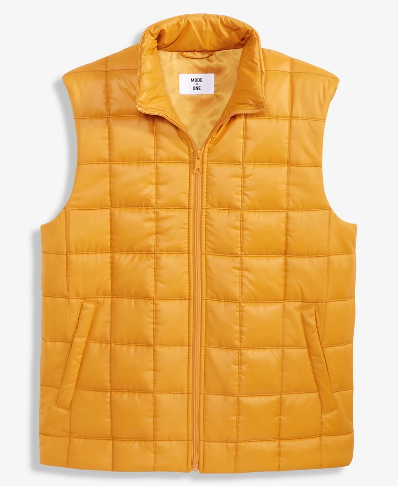 Mode of One Men's Relaxed-Fit Square-Quilted Vest, Macy's Exclusive