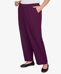Alfred Dunner Plus Classic Poly Accord Medium Length Pants