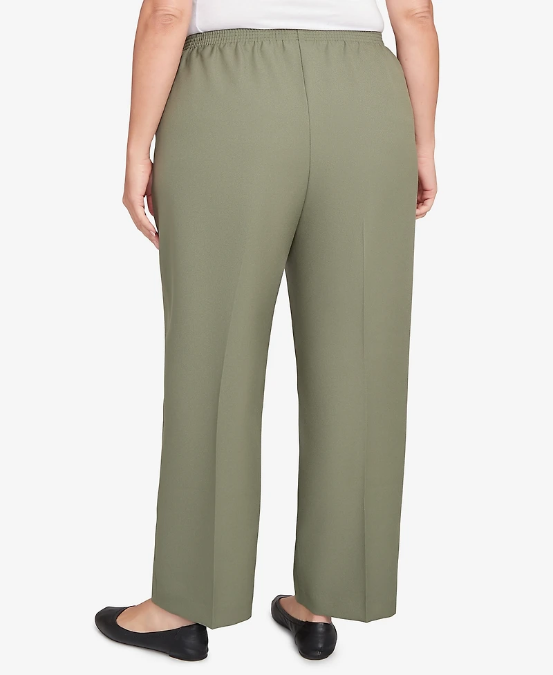 Alfred Dunner Plus Size Classic Poly Accord Medium Length Pants