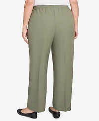 Alfred Dunner Plus Size Classic Poly Accord Medium Length Pants