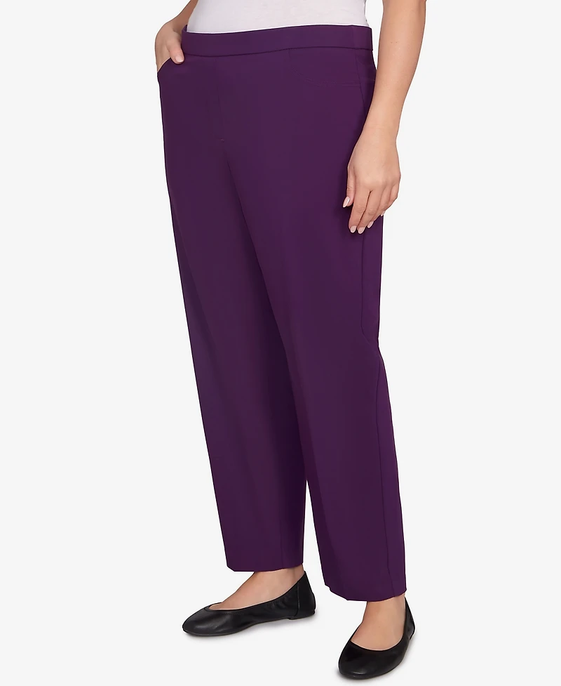 Alfred Dunner Plus Classic Allure Fitted Stretch Short Length Pants