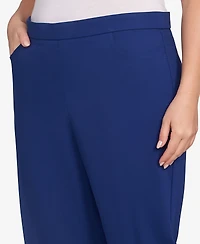 Alfred Dunner Plus Size Classic Allure Fitted Stretch Medium Length Pants