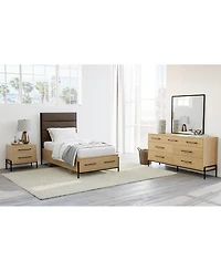Linstead 3-Pc. Twin Upholstered Storage Set (Bed, Dresser & Nightstand), Created for Macy's
