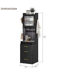 Vlsrka 3-in-1 Vanity Desk with Led Sensor Light, Flip Mirror and Drawers