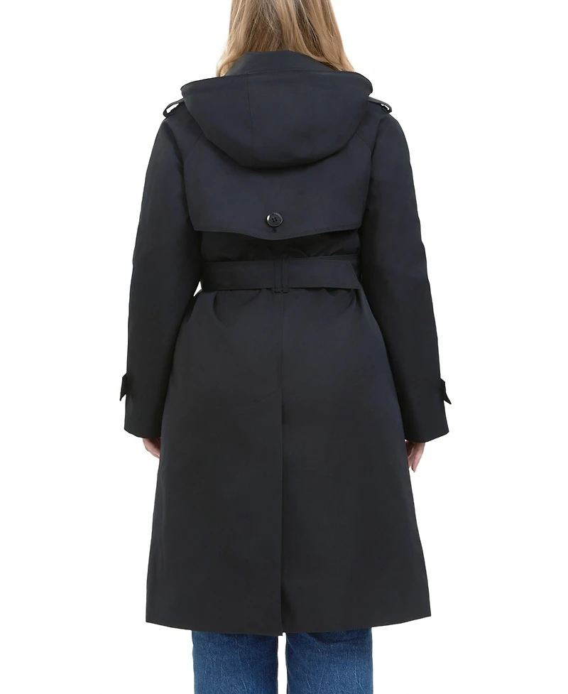 Bgsd Plus Eliana Water Resistant Hooded Trench Coat