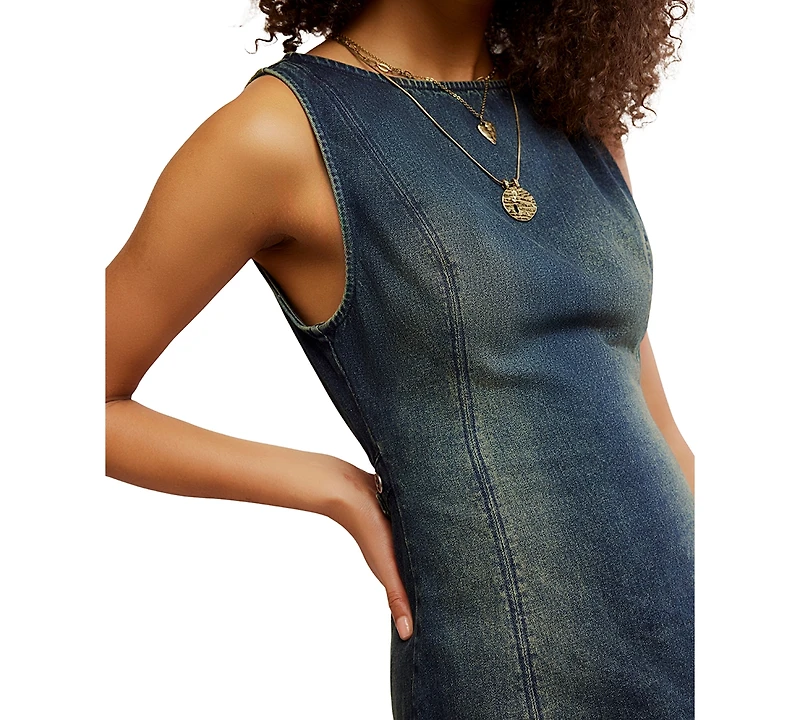 Free People Women's Atlas Cotton Denim Mini Dress