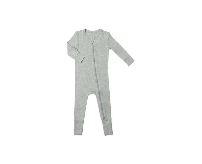 Baby Grey By Everly Convertible Romper Fitted Long Sleeve Pajama