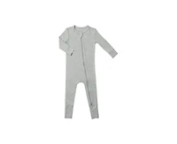 Baby Grey By Everly Convertible Romper Fitted Long Sleeve Pajama