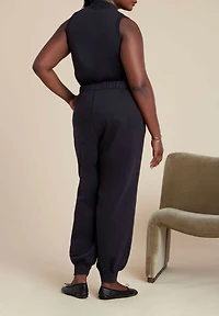 Eloquii Women's Elements Sleeveless Knit Jumpsuit