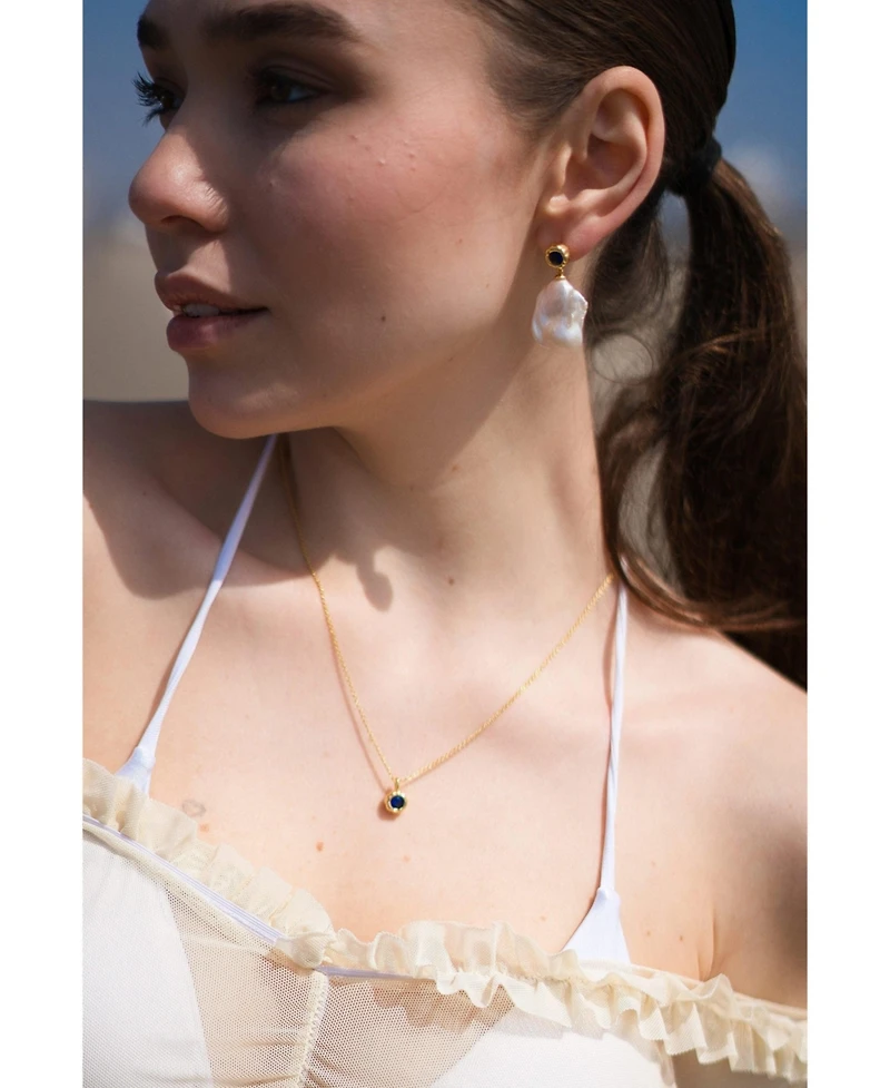 Classicharms Skyler Molten Solitaire Cubic Zirconia Pendant Necklace