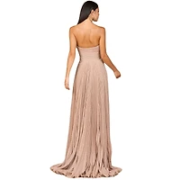 Lara Women's Flowing Pleated, Strapless Dress