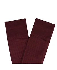 Trafalgar Men's Jasper Mercerized Cotton Ribbed Mid-Calf Solid Color Socks