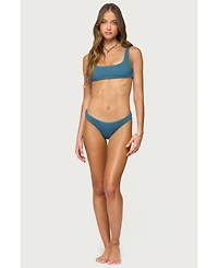 Edikted Womens Oasis Scrunch Bikini Top