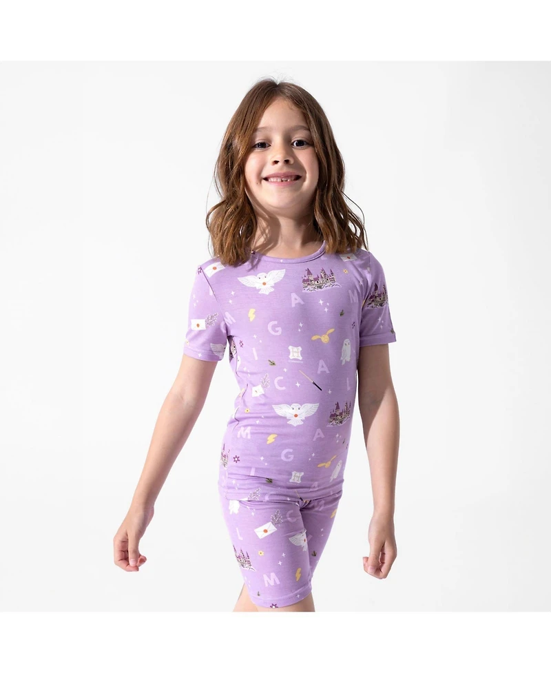 Bellabu Bear Kids Unisex Hedwig's Magical Mail 2-Piece Short Sleeve & Shorts Pajama Set
