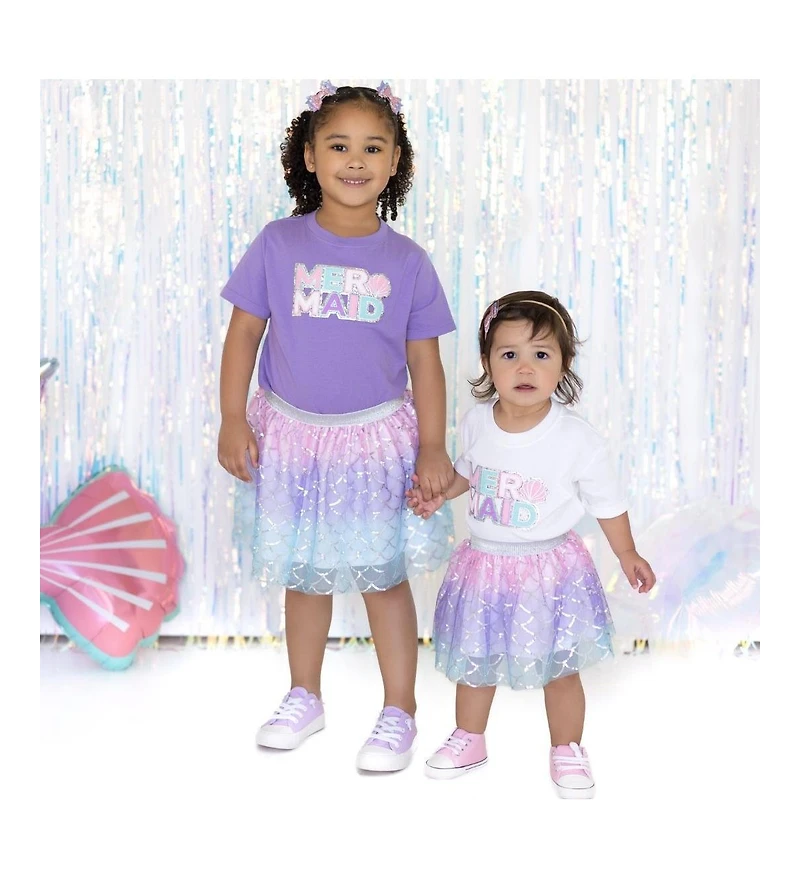 Sweet Wink Baby Girl's Sparkling Mermaid Bow Baby Headband