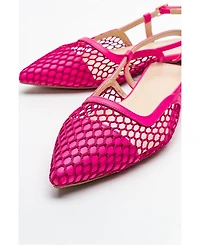 Prologue Shoes Brace Blue Mesh Flat Sandal (Women)