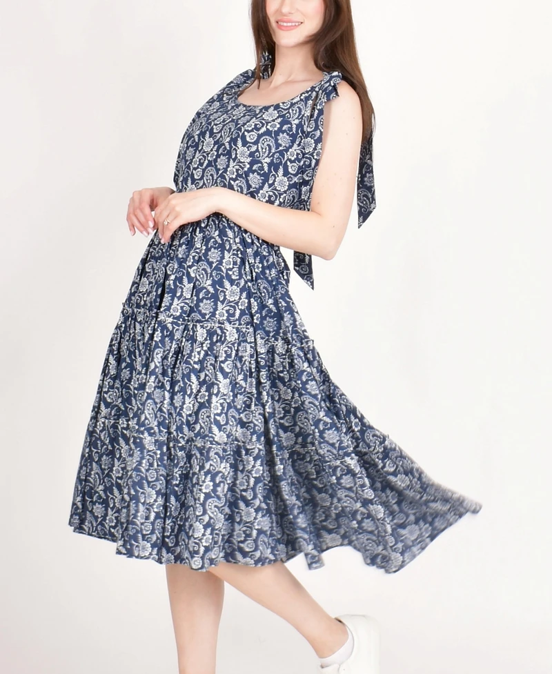 Raas Women's Tiered Midi Dress