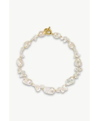 Classicharms Natasha Freshwater Petal & Baroque Pearl Beaded Necklace