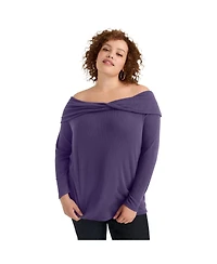 June + Vie Women's Off-The-Shoulder Top